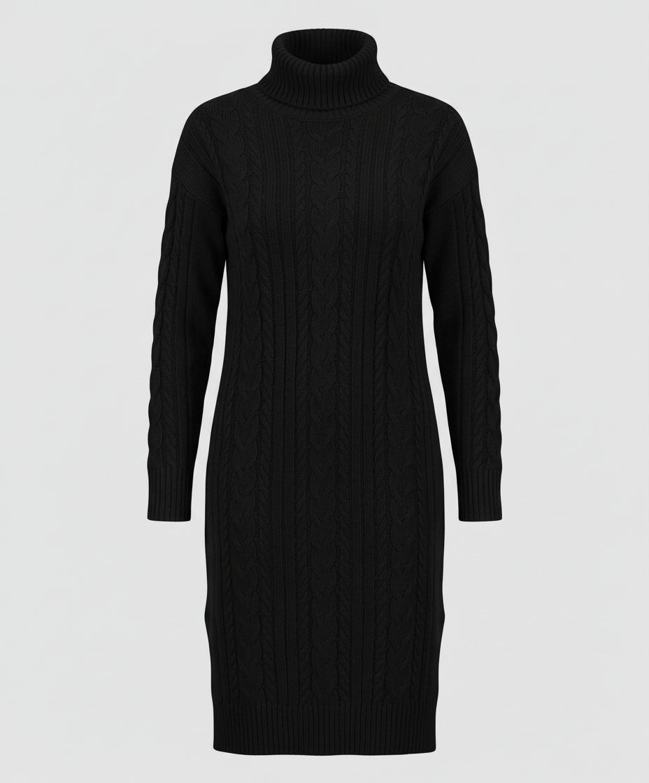 Elegant Warm Knit Dress Winter