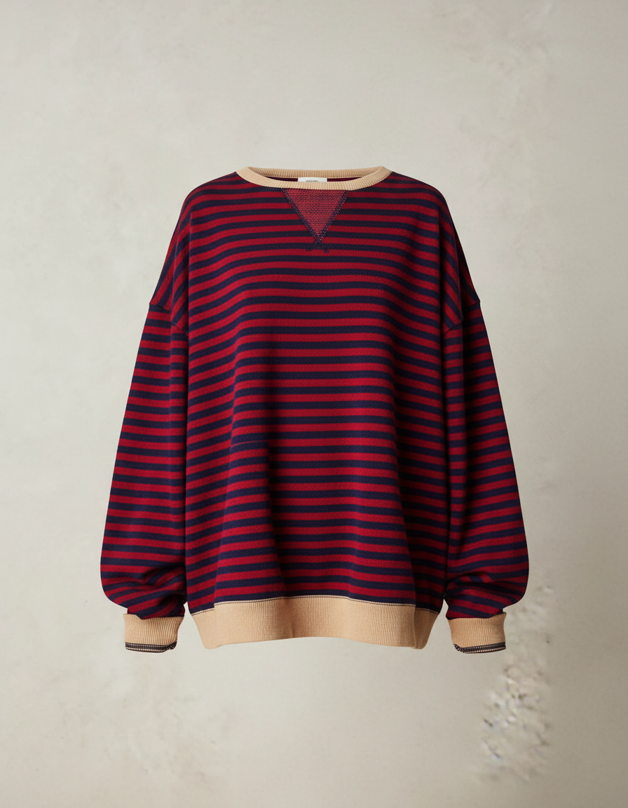 Striped Oversized Sweater Women