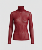 Transparent Turtleneck Blouse Women