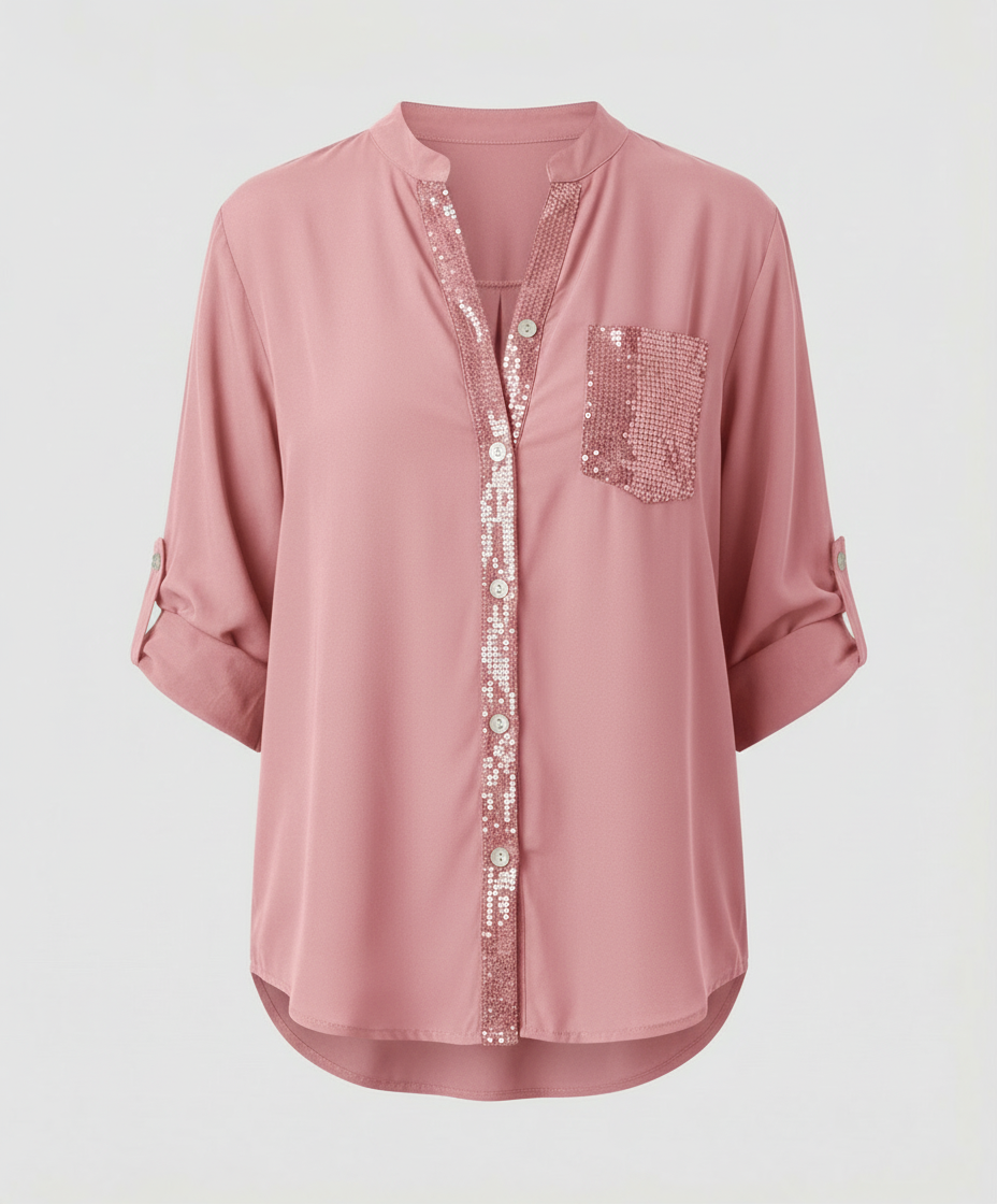 Glitter blouse women sequins