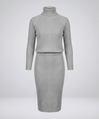 Cozy knitted dress women