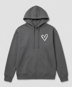 Hooded sweatshirt heart print women
