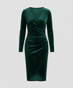 Elegant women's velvet dress