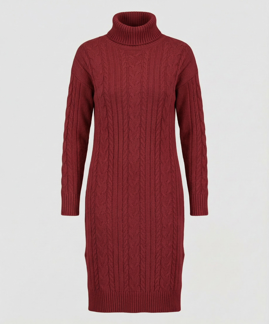 Elegant Warm Knit Dress Winter