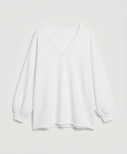 Oversized Women's V-Neck Sweatshirt