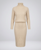 Cozy knitted dress women