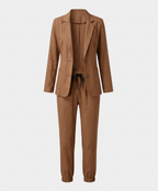 Elegant Blazer Jogger Women's Set