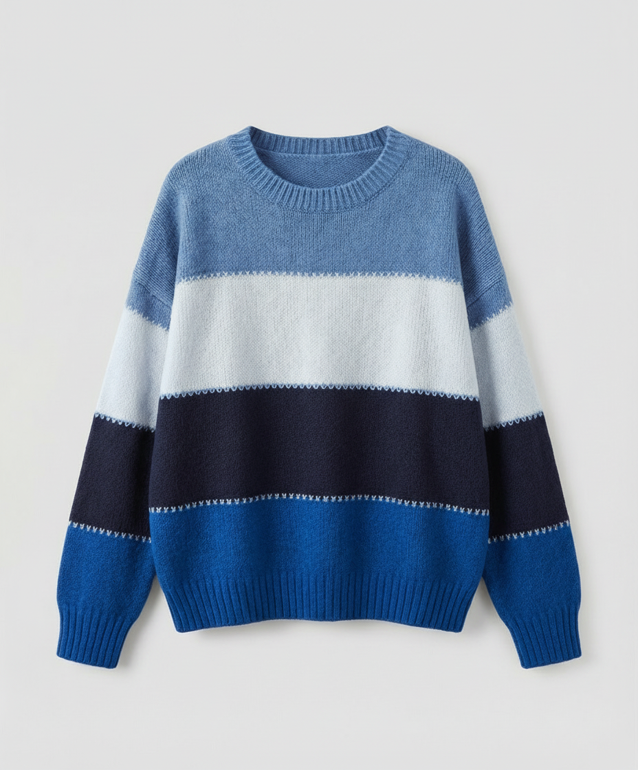 Loose stripe sweater women comfortable