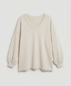 Oversized Women's V-Neck Sweatshirt
