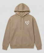 Hooded sweatshirt heart print women