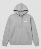 Hooded sweatshirt heart print women