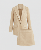 Elegant Wild Blazer Skirt Set