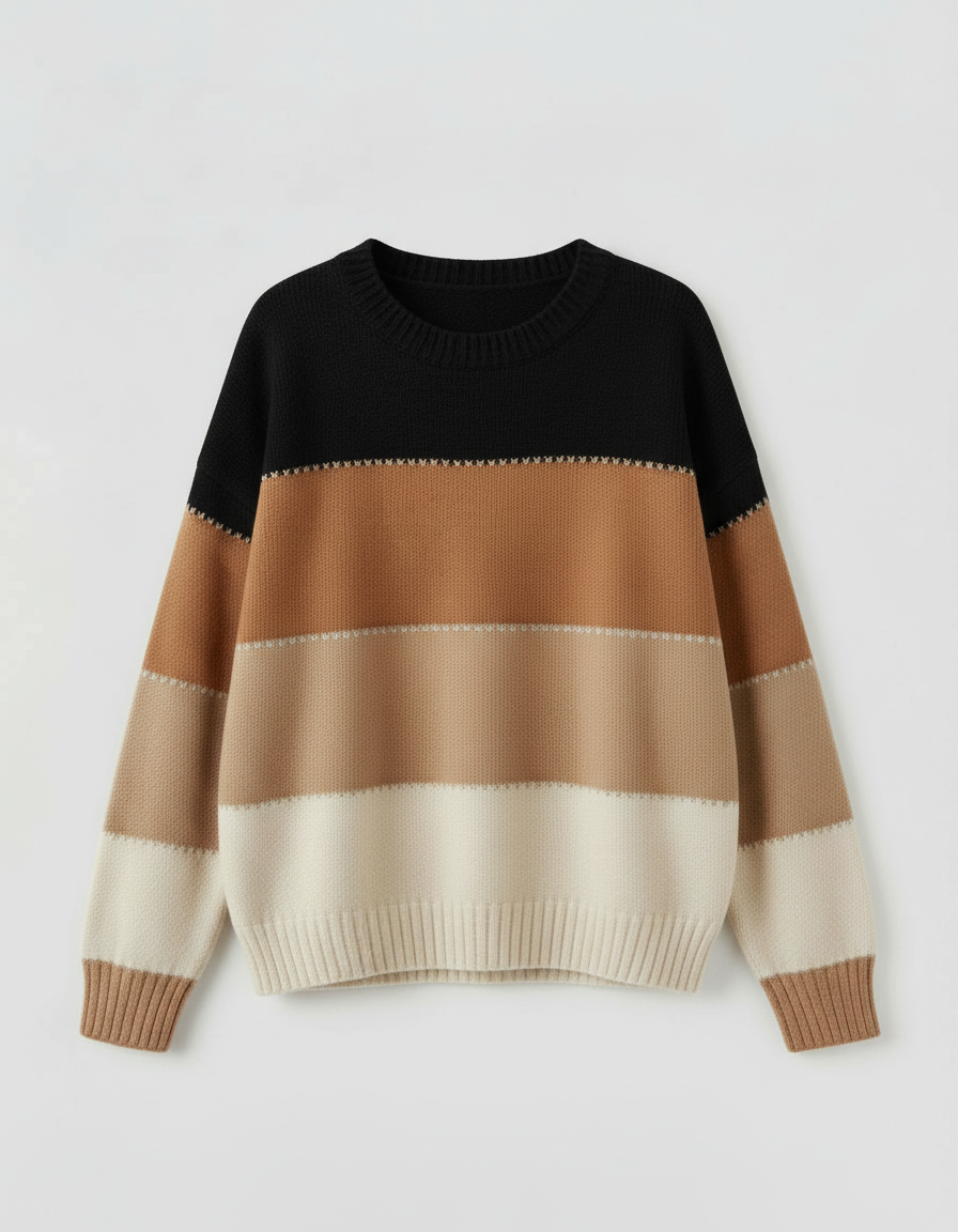 Loose stripe sweater women comfortable