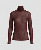 Transparent Turtleneck Blouse Women