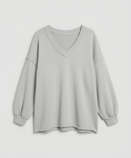 Oversized Women's V-Neck Sweatshirt