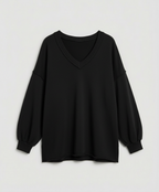 Oversized Women's V-Neck Sweatshirt