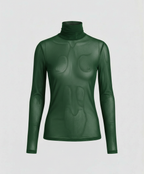 Transparent Turtleneck Blouse Women