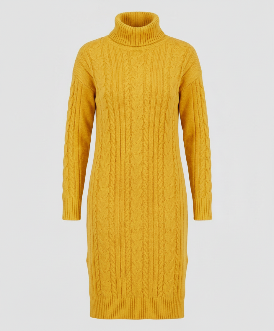 Elegant Warm Knit Dress Winter