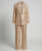 Glittering Elegant Blazer Suit Women