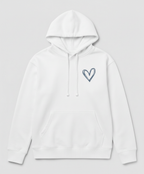 Hooded sweatshirt heart print women