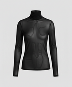 Transparent Turtleneck Blouse Women