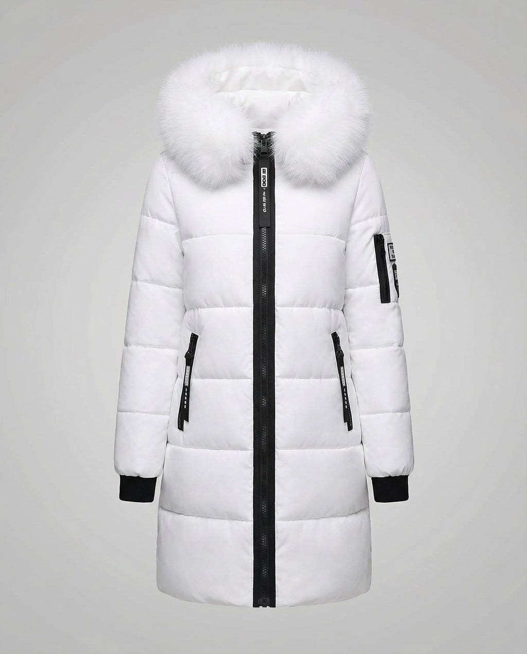 Windproof Ladies Puffer Coat Warm