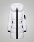 Windproof Ladies Puffer Coat Warm