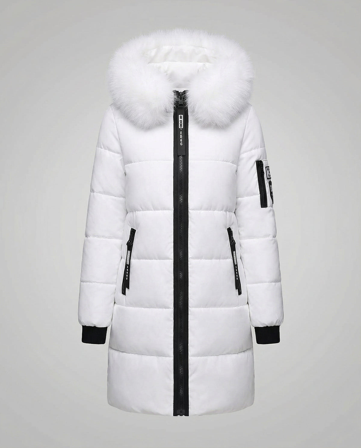 Windproof Ladies Puffer Coat Warm