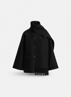 Elegant Scarf Jacket Women Warm