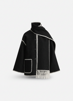 Elegant Scarf Jacket Women Warm