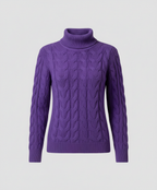 Cable Knit High Neck Sweater Women
