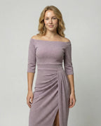 Shiny Evening Dress Women Elegant