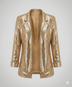 Elegant Sequin Blazer Women
