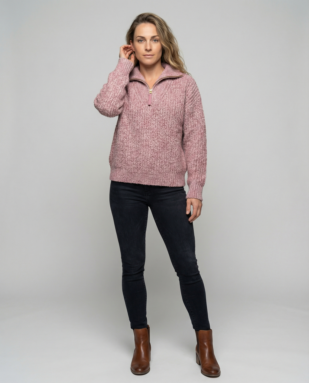 Ladies Zipper Sweater