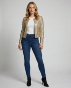 Elegant Glitter Jacket Women's Evening