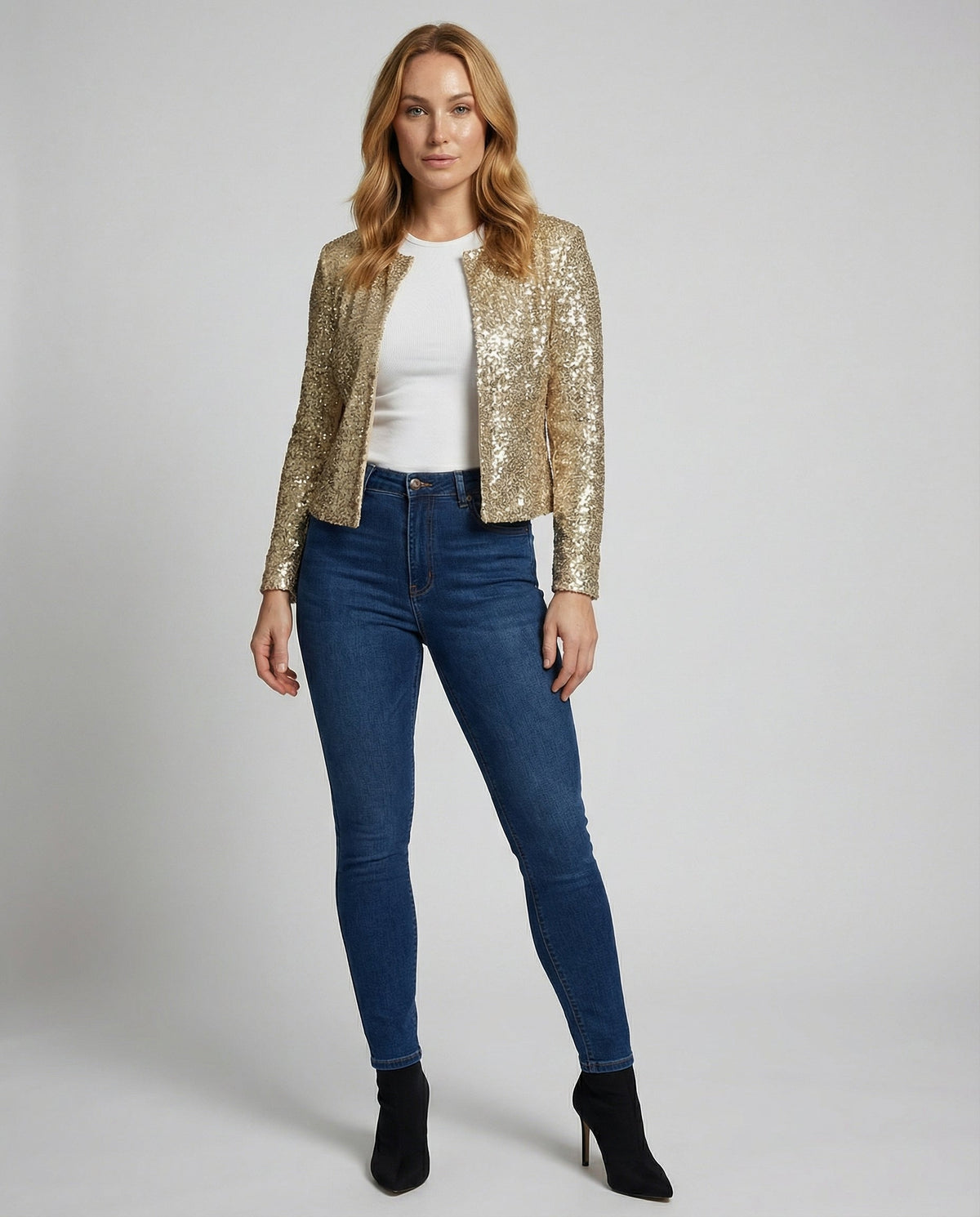 Elegant Glitter Jacket Women's Evening