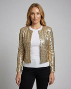 Elegant Glitter Jacket Women's Evening