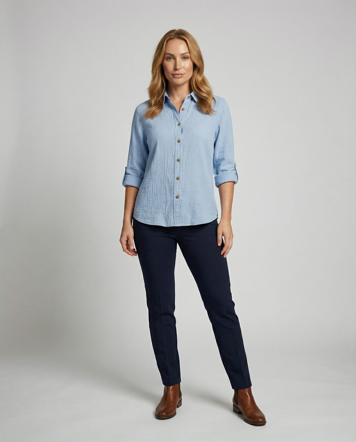 Elegant Ruffle Women's Shirt