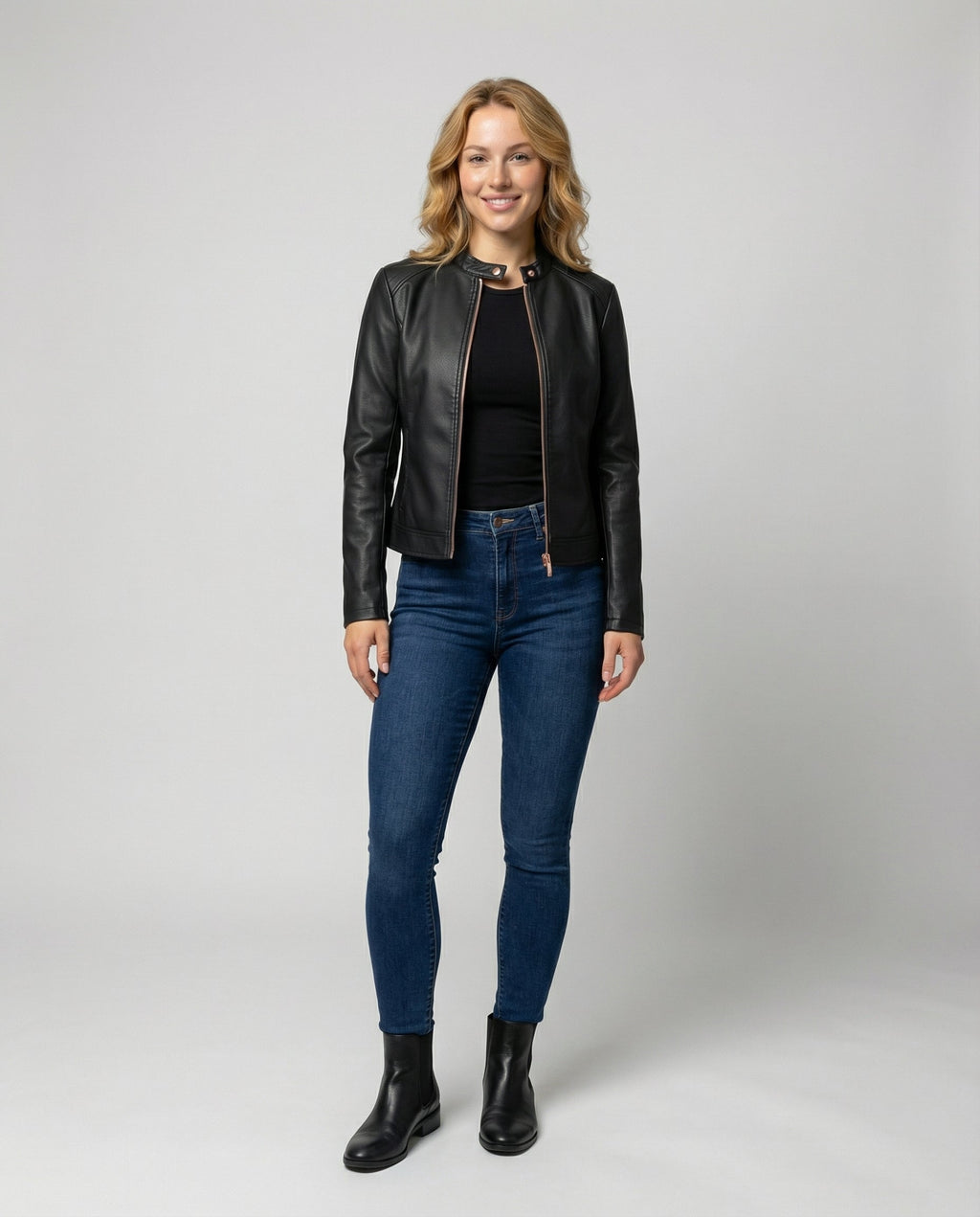 Elegant Leather Jacket Women