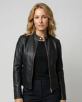 Elegant Leather Jacket Women