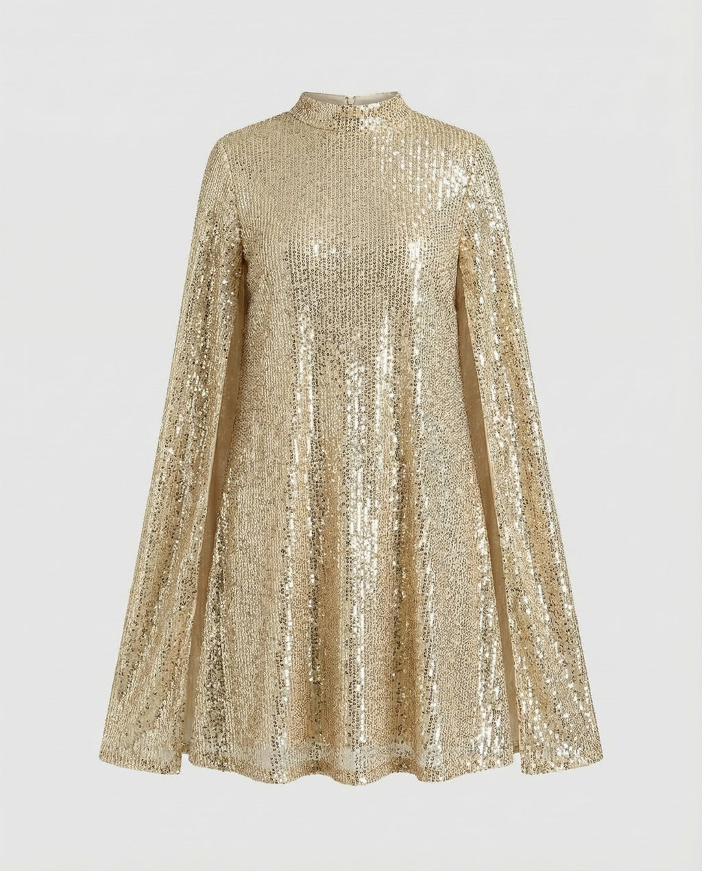 Elegant Cape Sequin Dress