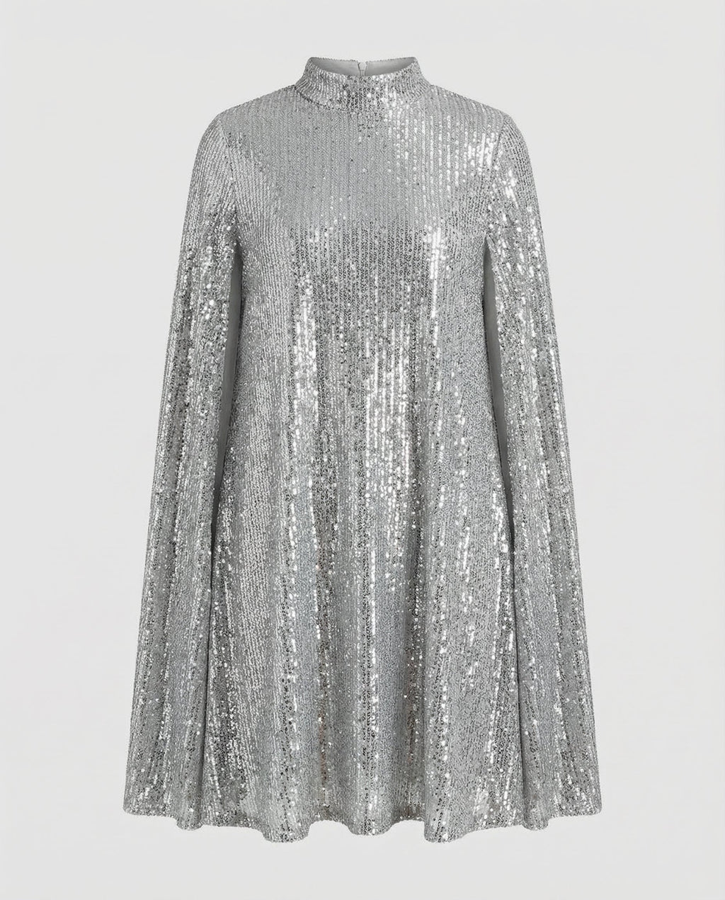 Elegant Cape Sequin Dress