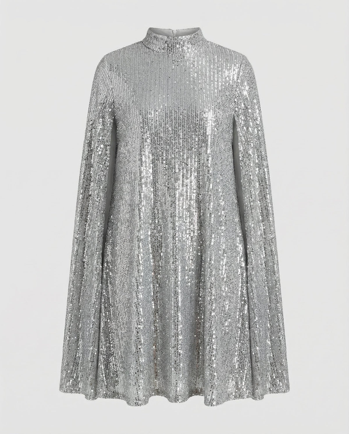 Elegant Cape Sequin Dress