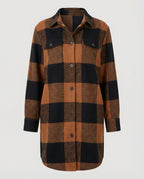 Casual Women's Check Long Blouse