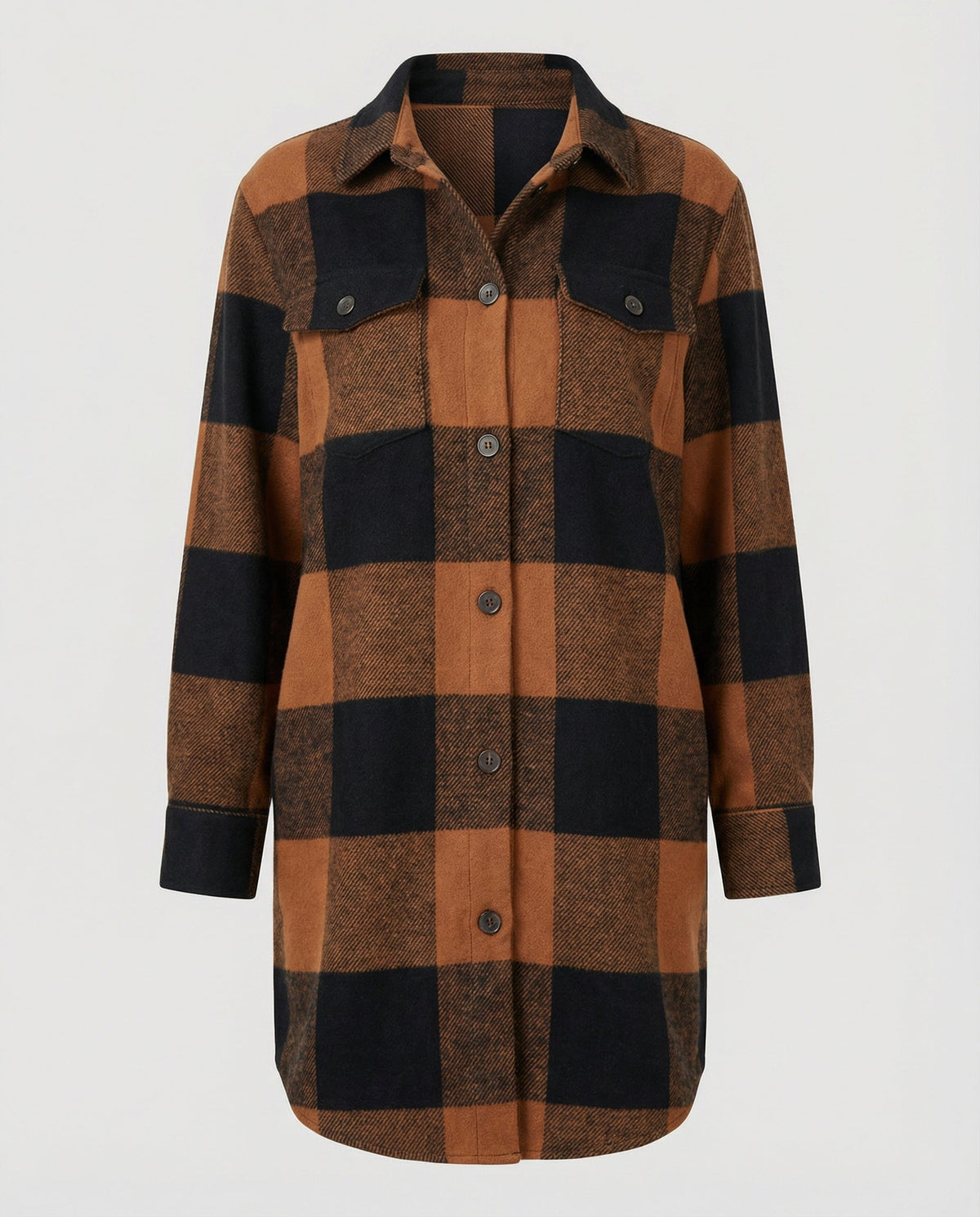 Casual Women's Check Long Blouse