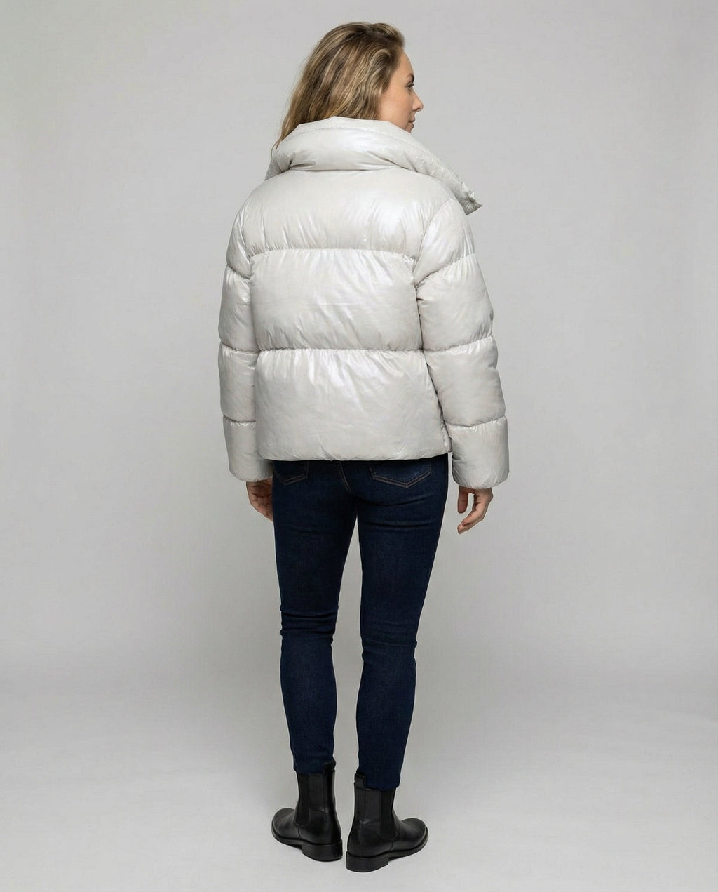 Short down coat women'shood