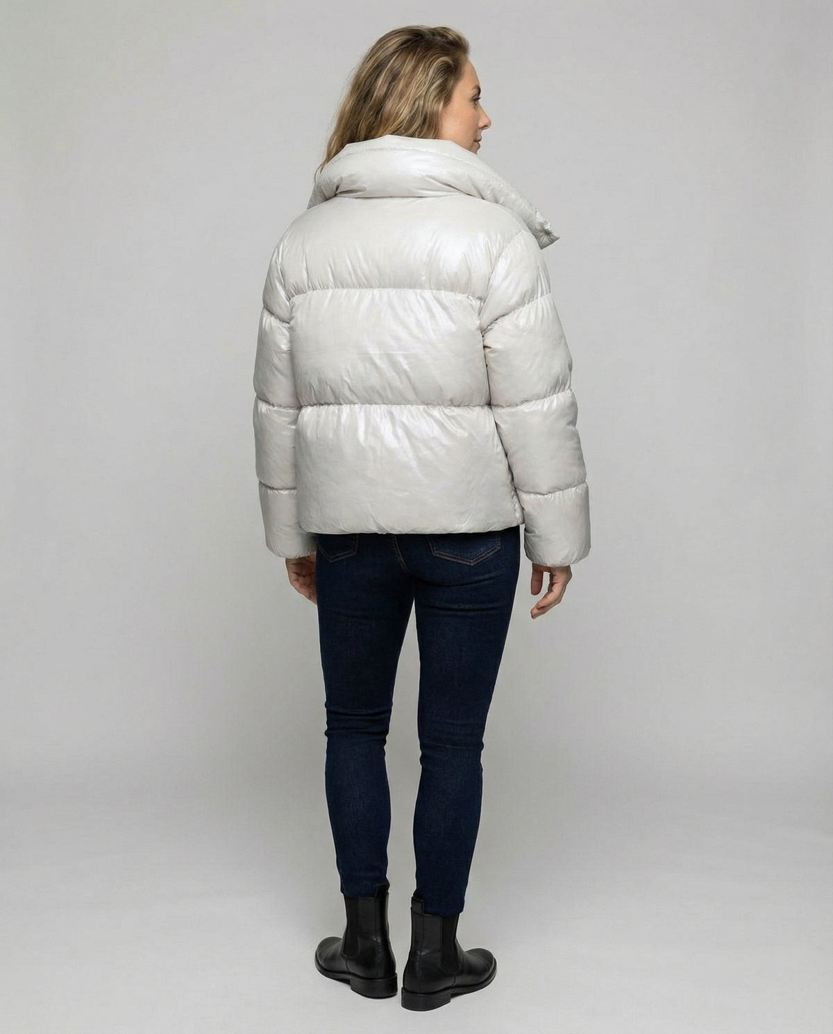 Short down coat women'shood