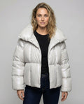 Short down coat women'shood