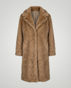 Luxurious women's faux fur coat