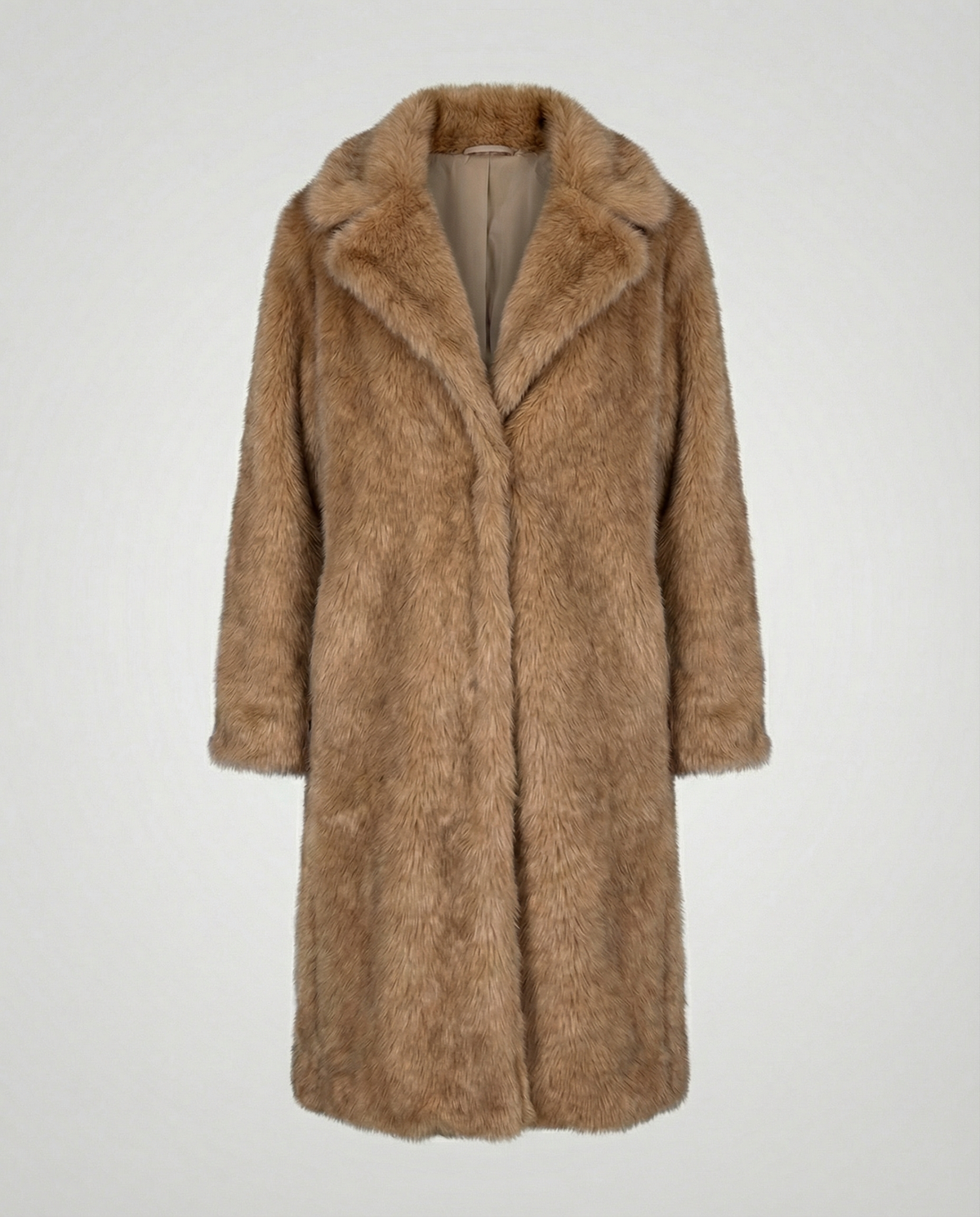 Luxurious women's faux fur coat